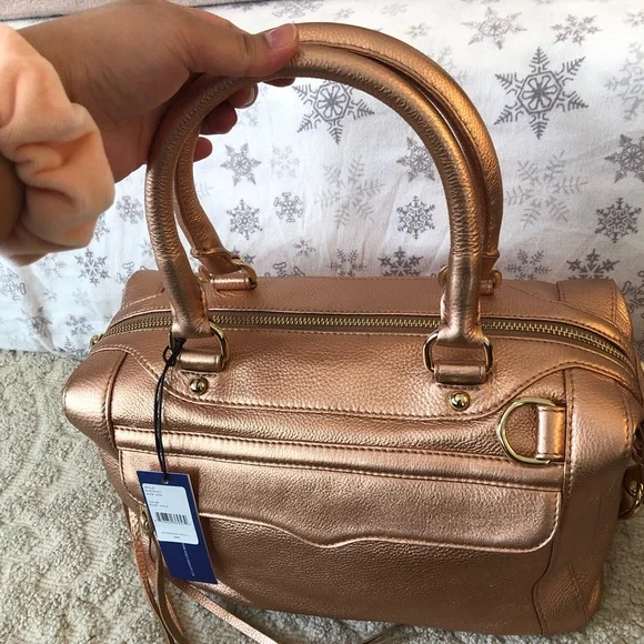 Rebecca Minkoff MAB Mini Satchel in Rosegold - Picture 9 of 17